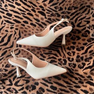 Ivory kitten heels